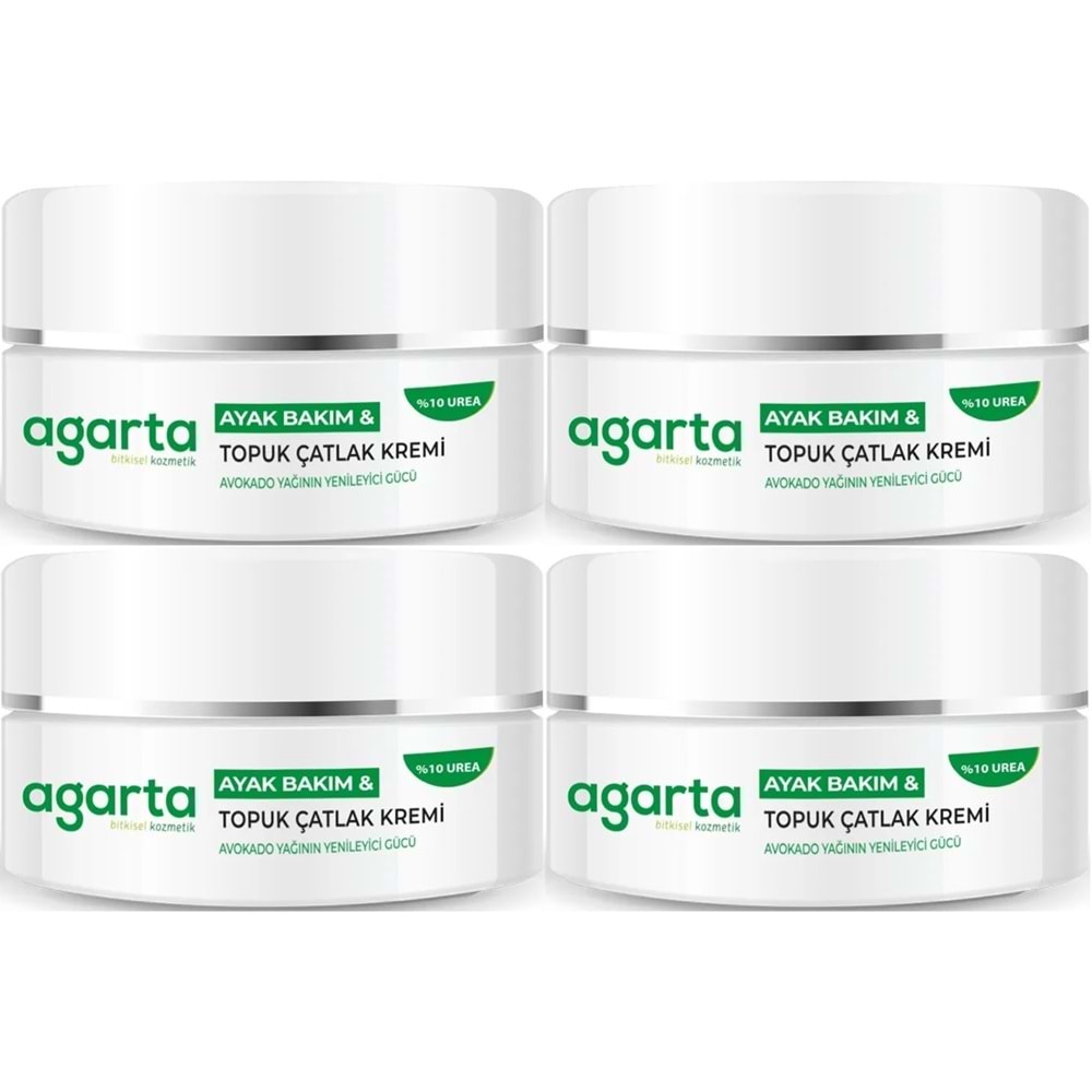 Agarta Ayak ve Topuk Çatlak Bakım Kremi 100ML (4 Lü Set)