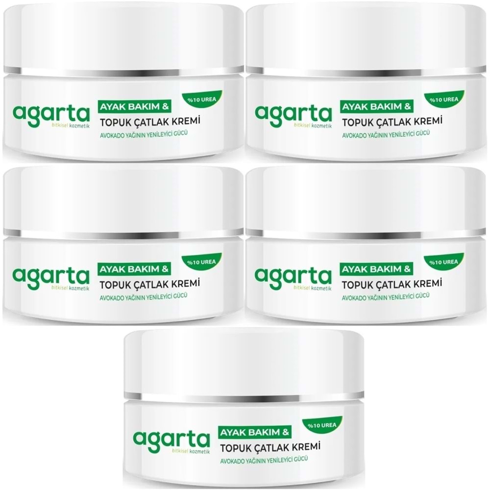 Agarta Ayak ve Topuk Çatlak Bakım Kremi 100ML (5 Li Set)