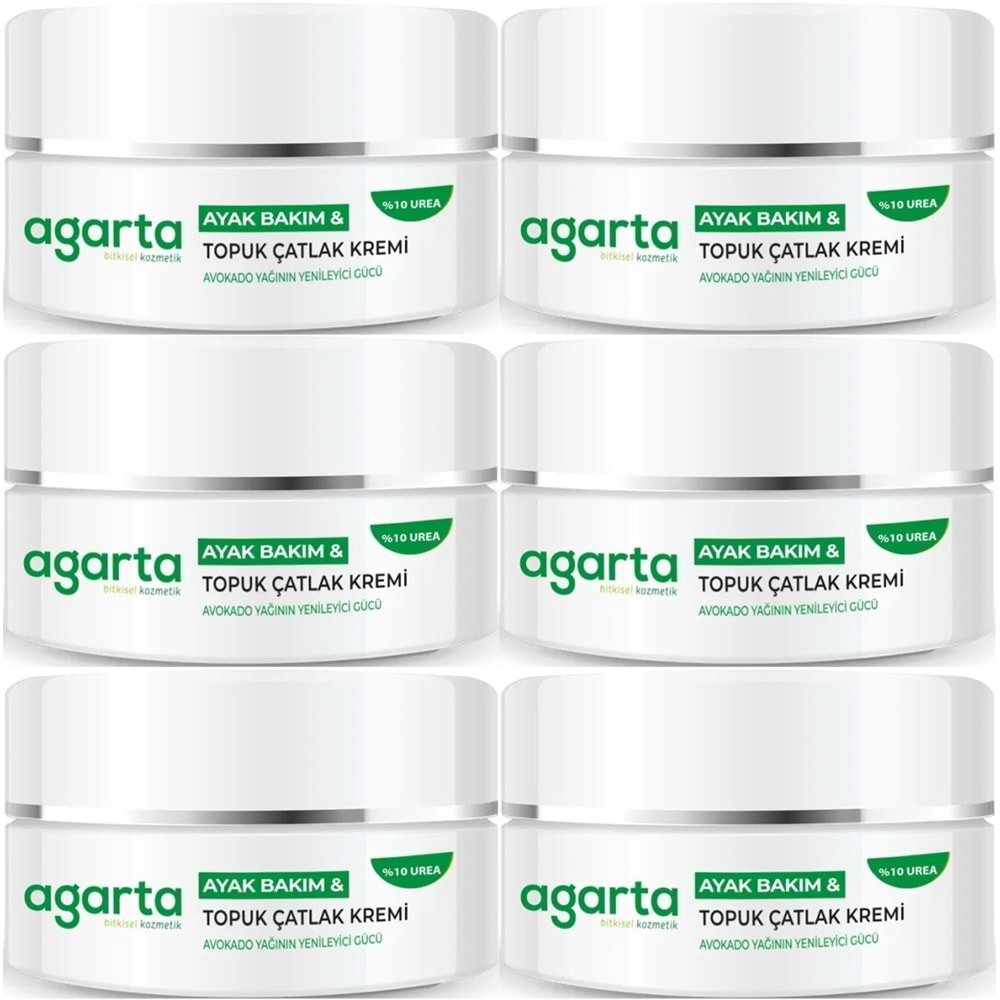Agarta Ayak ve Topuk Çatlak Bakım Kremi 100ML (6 Lı Set)