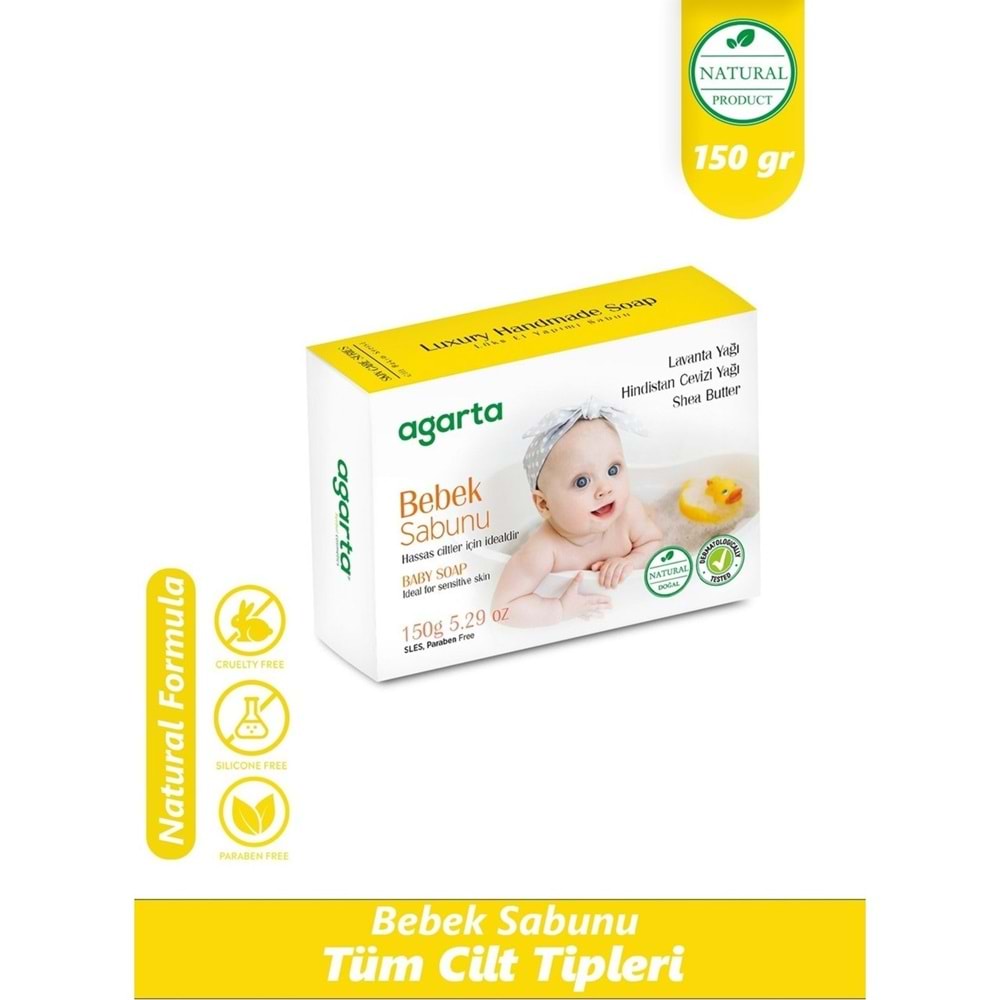 Agarta El Yapımı Doğal Sabun 150GR Bebek (3 Lü Set)