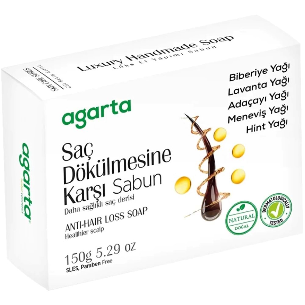 Agarta El Yapımı Doğal Sabun 150GR Saç Dökülmesine Karşı (2 Li Set)