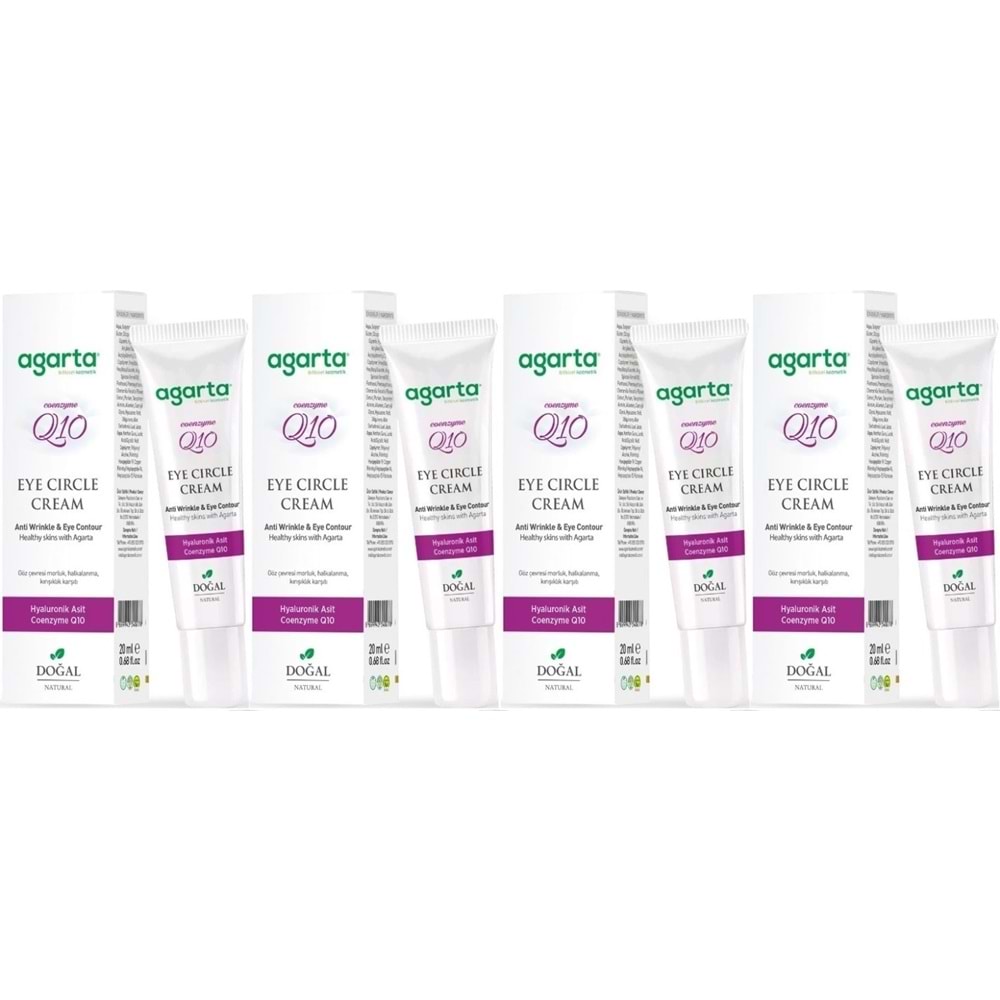 Agarta Doğal Göz Altı Kırışıklık ve Koyu Halka Yaşlandırma Karşıtı Antiaging Kremi 20 ML (4 Lü Set)