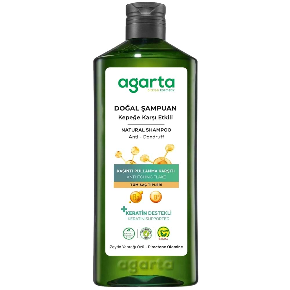 Agarta Doğal Şampuan 400 ML Kepek Karşı Etkili - Kaşıntı Pullanma Karşıtı (4 Lü Set)