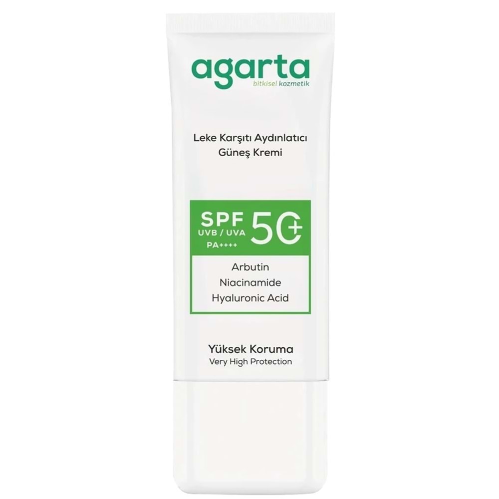 Agarta Leke Karşıtı Aydınlatıcı Spf+50 Faktör Yüz Güneş Kremi 50 ML (3 Lü Set)