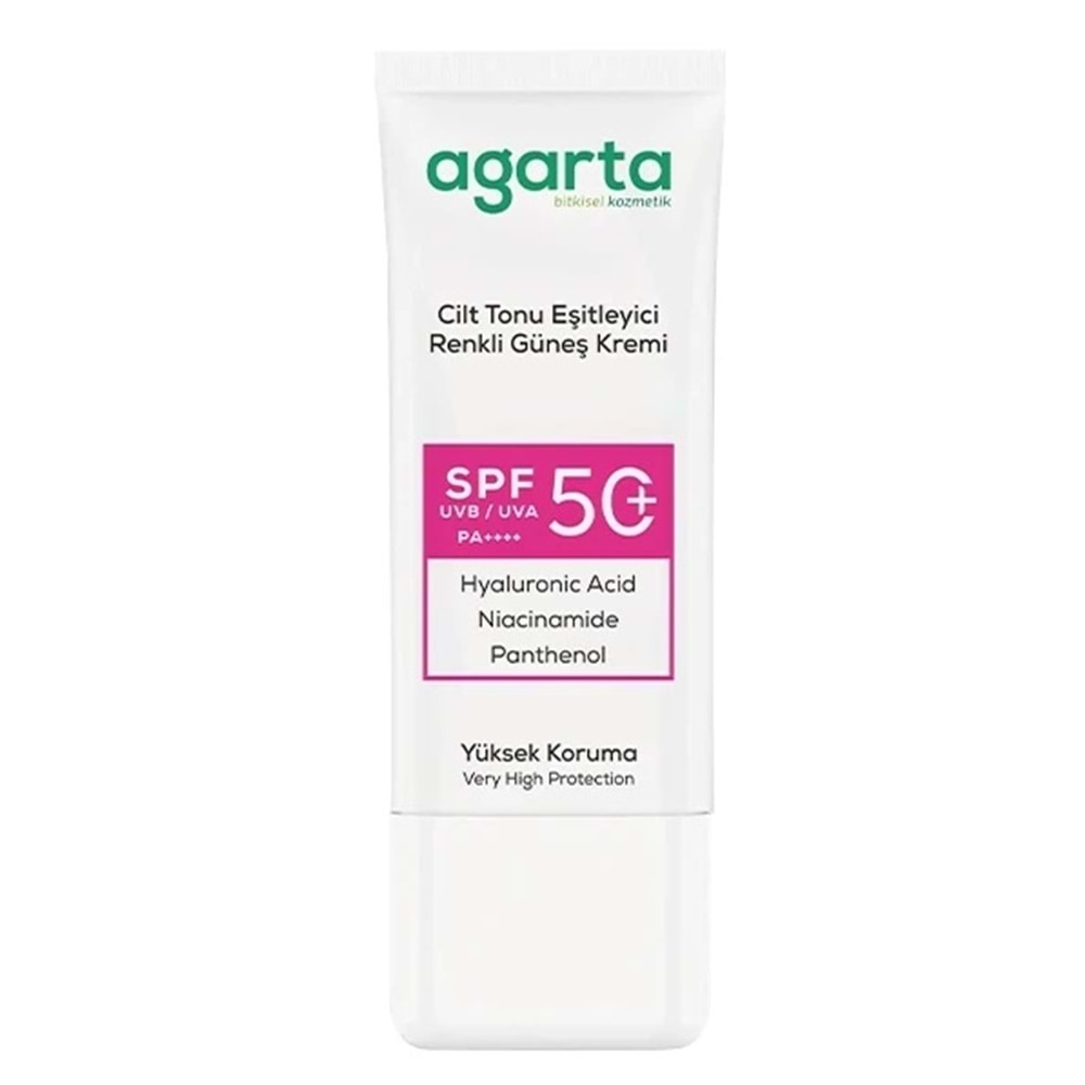 Agarta Cilt Tonu Eşitleyici Renkli Kapatıcı Etkili Spf+50 Faktör Güneş Kremi 50 ML (3 Lü Set)