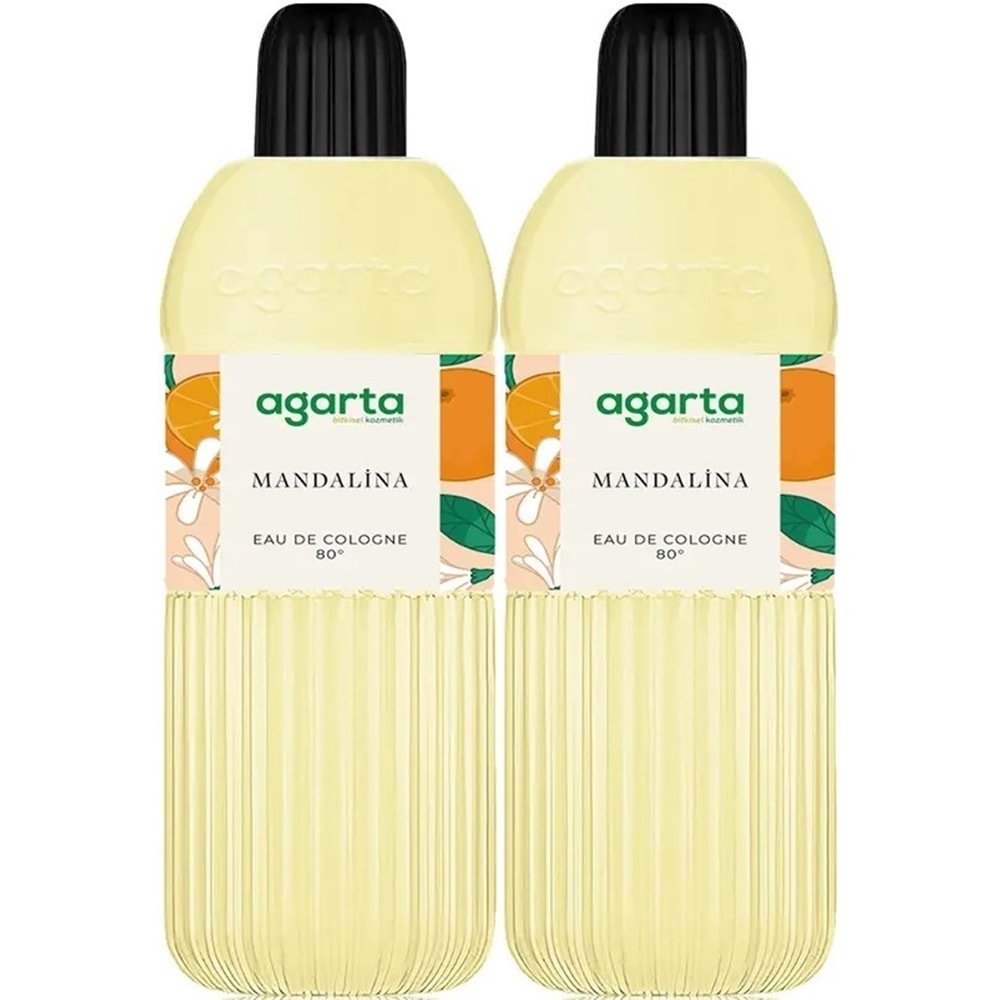 Agarta Kolonya 400 ML Mandalina 80 Derece Pet Şişe (2 Li Set)