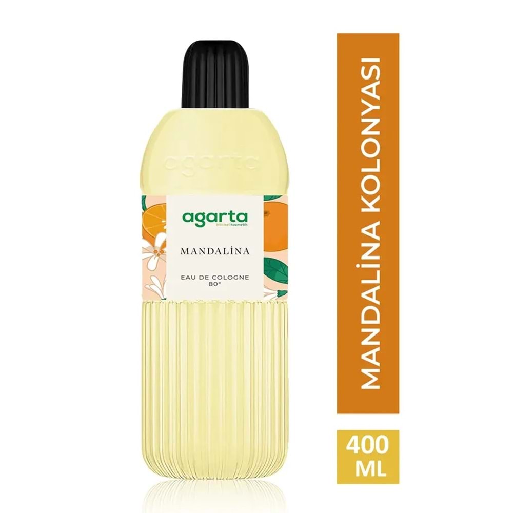 Agarta Kolonya 400 ML Mandalina 80 Derece Pet Şişe (5 Li Set)