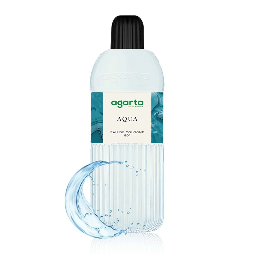 Agarta Kolonya 400 ML Aqua 80 Derece Pet Şişe (2 Li Set)