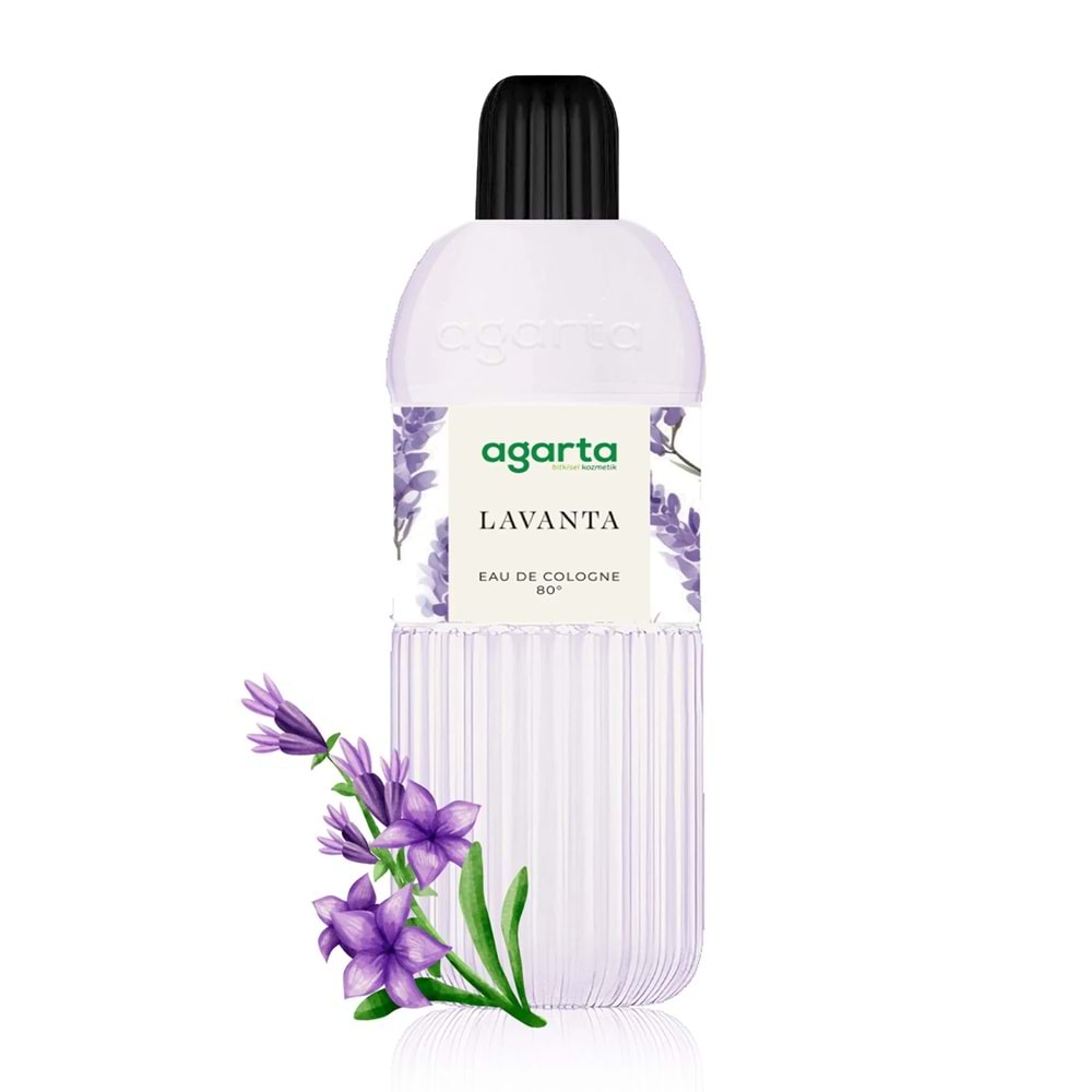 Agarta Kolonya 400 ML Lavanta 80 Derece Pet Şişe (4 Lü Set)