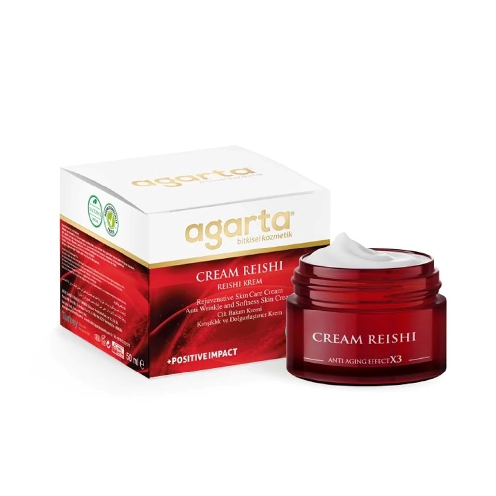 Agarta Doğal Yaşlanma Karşıtı Reishi Kremi 50 ML (Kırışıklık - Dolgunlaştırıcı) (3 Lü Set)