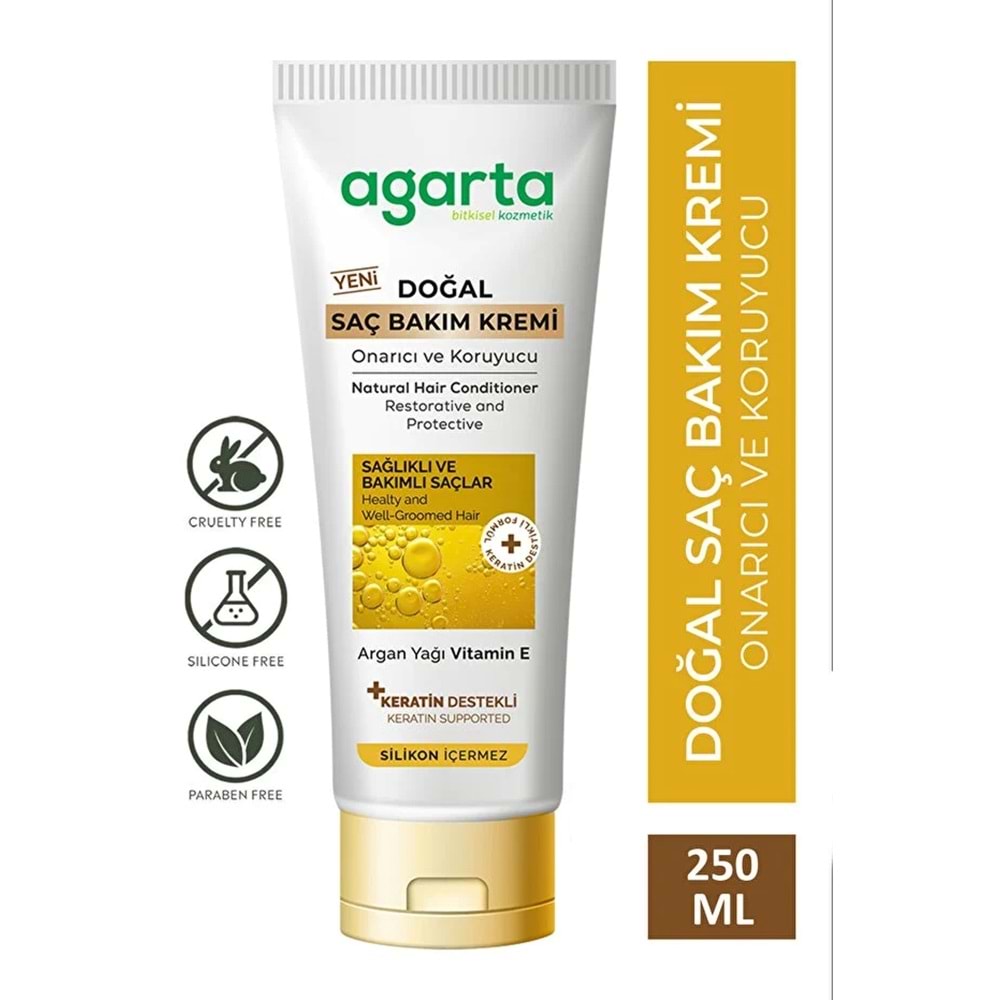 Agarta Doğal Güçlü Bakım Saç Güzelleştirici Krem 250 ML (4 Lü Set)