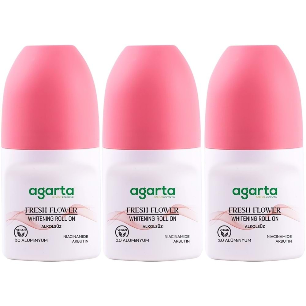 Agarta Roll-On Kadın 50 ML Fresh Flower Sensatıon (24 Saat Etkili Ter Kokusu Önleyici) (3 Lü Set)