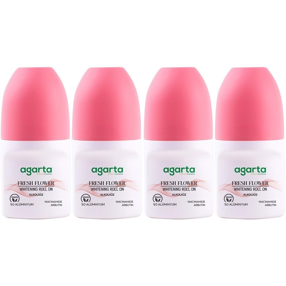 Agarta Roll-On Kadın 50 ML Fresh Flower Sensatıon (24 Saat Etkili Ter Kokusu Önleyici) (4 Lü Set)