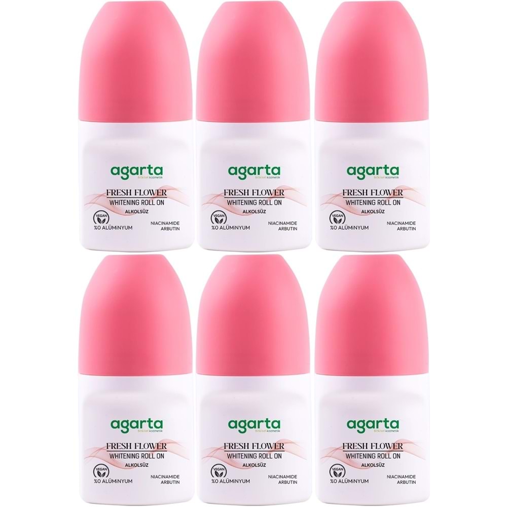 Agarta Roll-On Kadın 50 ML Fresh Flower Sensatıon (24 Saat Etkili Ter Kokusu Önleyici) (6 Lı Set)