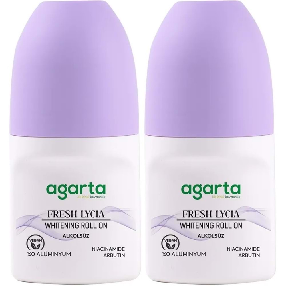 Agarta Roll-On Kadın 50 ML Fresh Lycıa Sensatıon (24 Saat Etkili Ter Kokusu Önleyici) (2 Li Set)