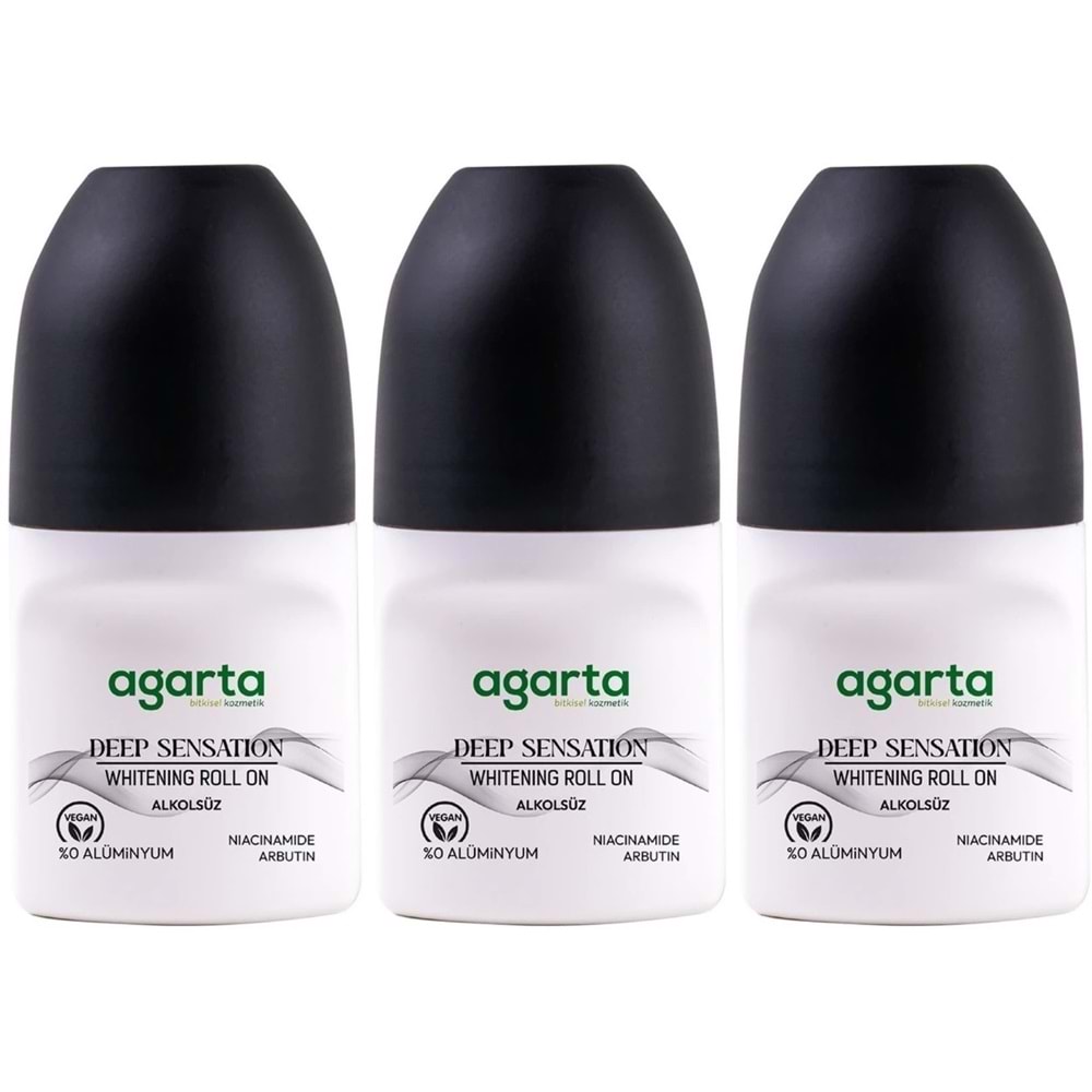Agarta Roll-On Erkek 50 ML Patchoulı Deep Sensatıon (24 Saat Etkili Ter Kokusu Önleyici) (3 Lü Set)