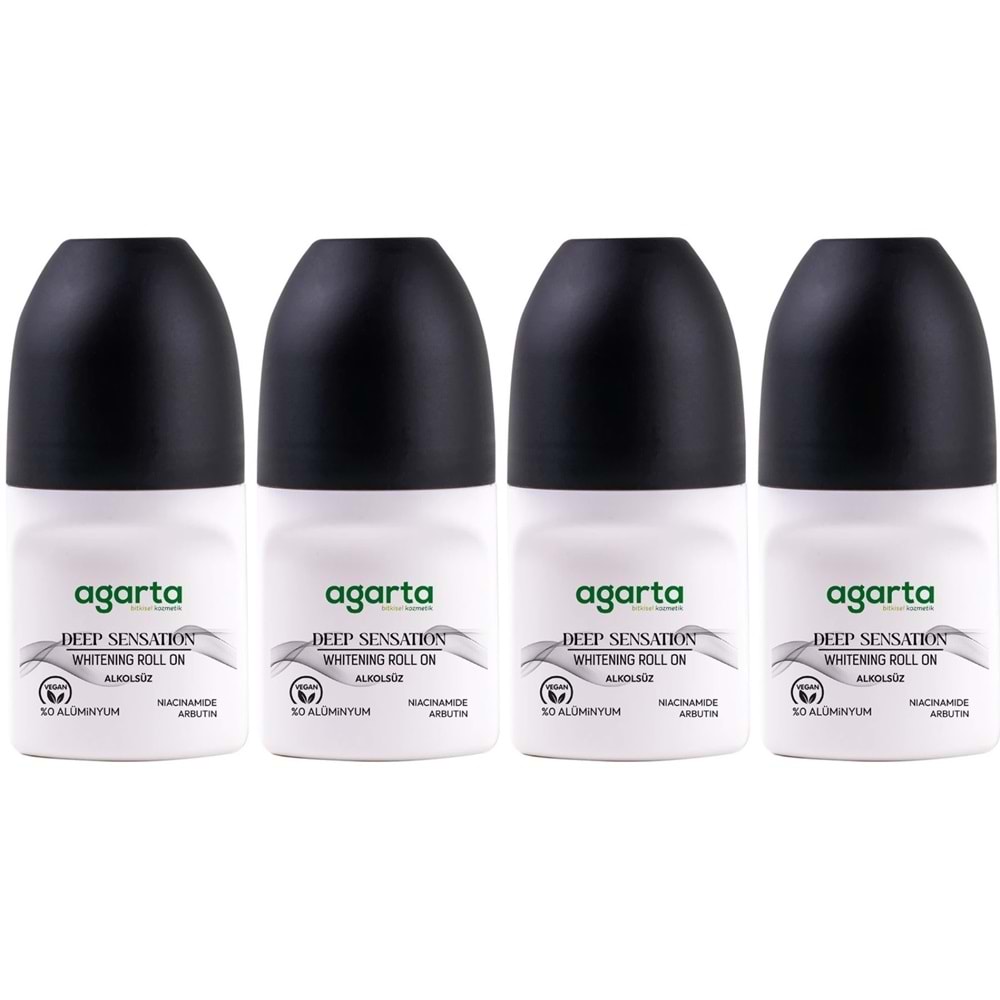 Agarta Roll-On Erkek 50 ML Patchoulı Deep Sensatıon (24 Saat Etkili Ter Kokusu Önleyici) (4 Lü Set)