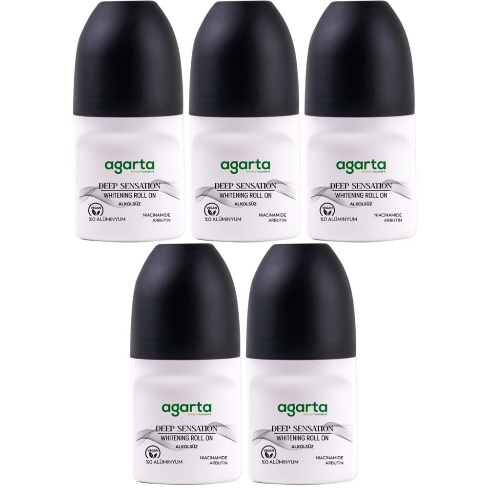Agarta Roll-On Erkek 50 ML Patchoulı Deep Sensatıon (24 Saat Etkili Ter Kokusu Önleyici) (5 Li Set)