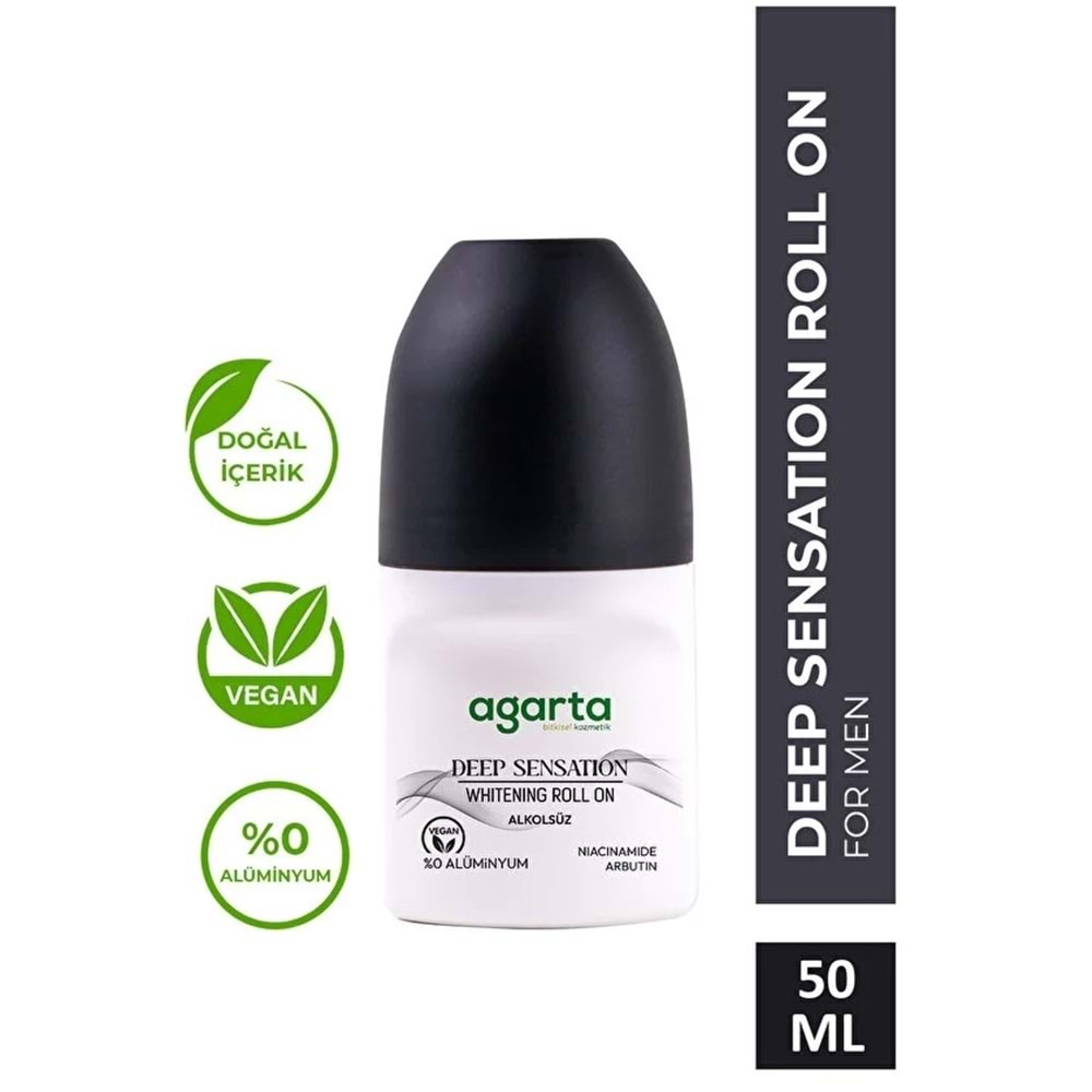 Agarta Roll-On Erkek 50 ML Patchoulı Deep Sensatıon (24 Saat Etkili Ter Kokusu Önleyici) (5 Li Set)