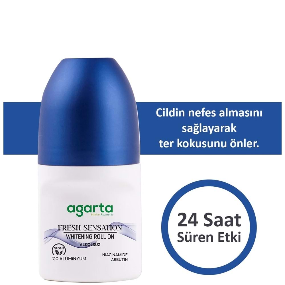 Agarta Roll-On Erkek 50 ML Fresh Sensatıon (24 Saat Etkili Ter Kokusu Önleyici) (3 Lü Set)