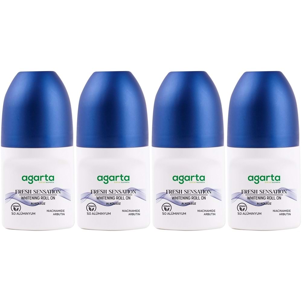 Agarta Roll-On Erkek 50 ML Fresh Sensatıon (24 Saat Etkili Ter Kokusu Önleyici) (4 Lü Set)