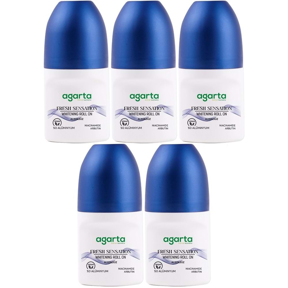 Agarta Roll-On Erkek 50 ML Fresh Sensatıon (24 Saat Etkili Ter Kokusu Önleyici) (5 Li Set)