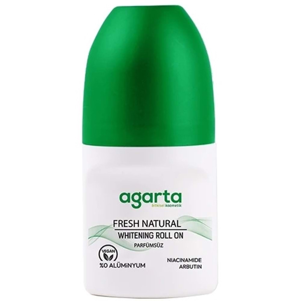 Agarta Roll-On Unisex 50 ML Parfümsüz Natural (24 Saat Etkili Ter Kokusu Önleyici) (6 Lı Set)
