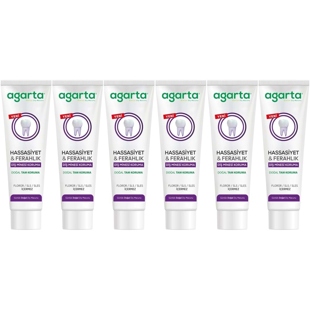 Agarta Doğal Tam koruma Diş Macunu 90 ML Hassasiyet & Ferahlık (6 Lı Set)