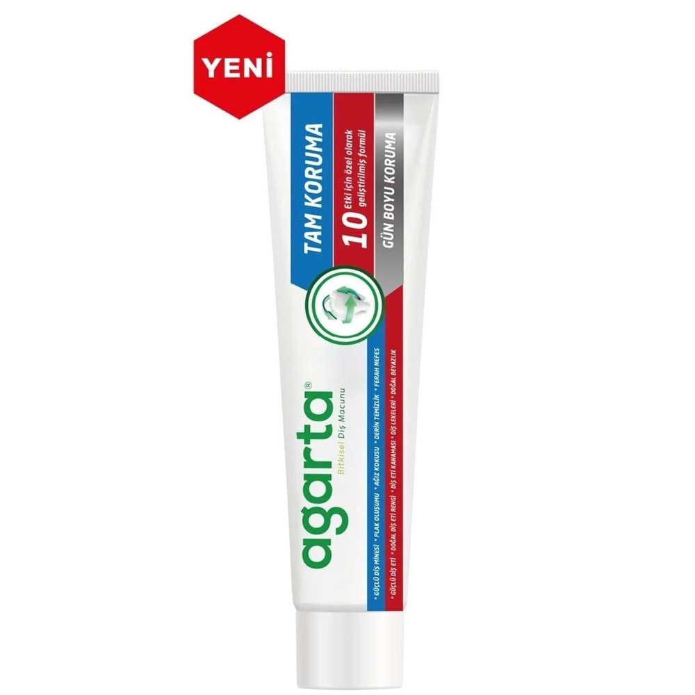 Agarta Doğal Tam koruma Diş Macunu 75 ML Gün Boyu Koruma & Ekstra Beyazlık 75 ML (Karma 2 Li Set)