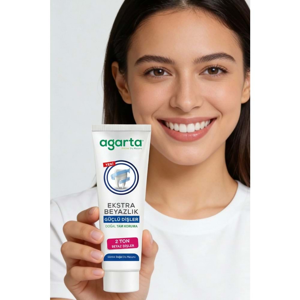 Agarta Doğal Tam koruma Diş Macunu 75 ML Ekstra Beyazlık & Onarım - Koruma 90 ML (Karma 2 Li Set)