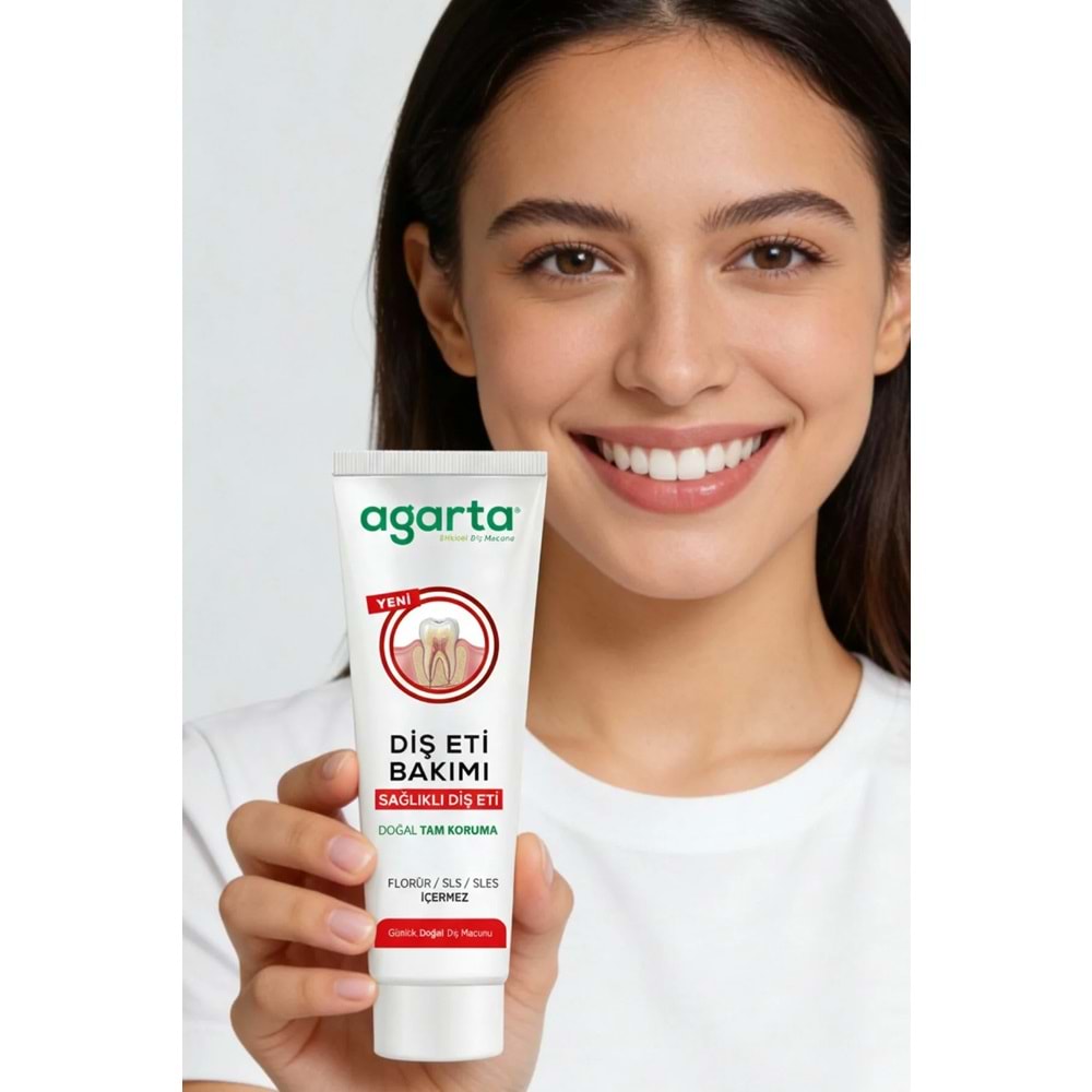 Agarta Doğal Tam koruma Diş Macunu 90 ML Diş Eti Bakımı & Hassasiyet -Ferahlık 90 ML (Karma 2Li Set)