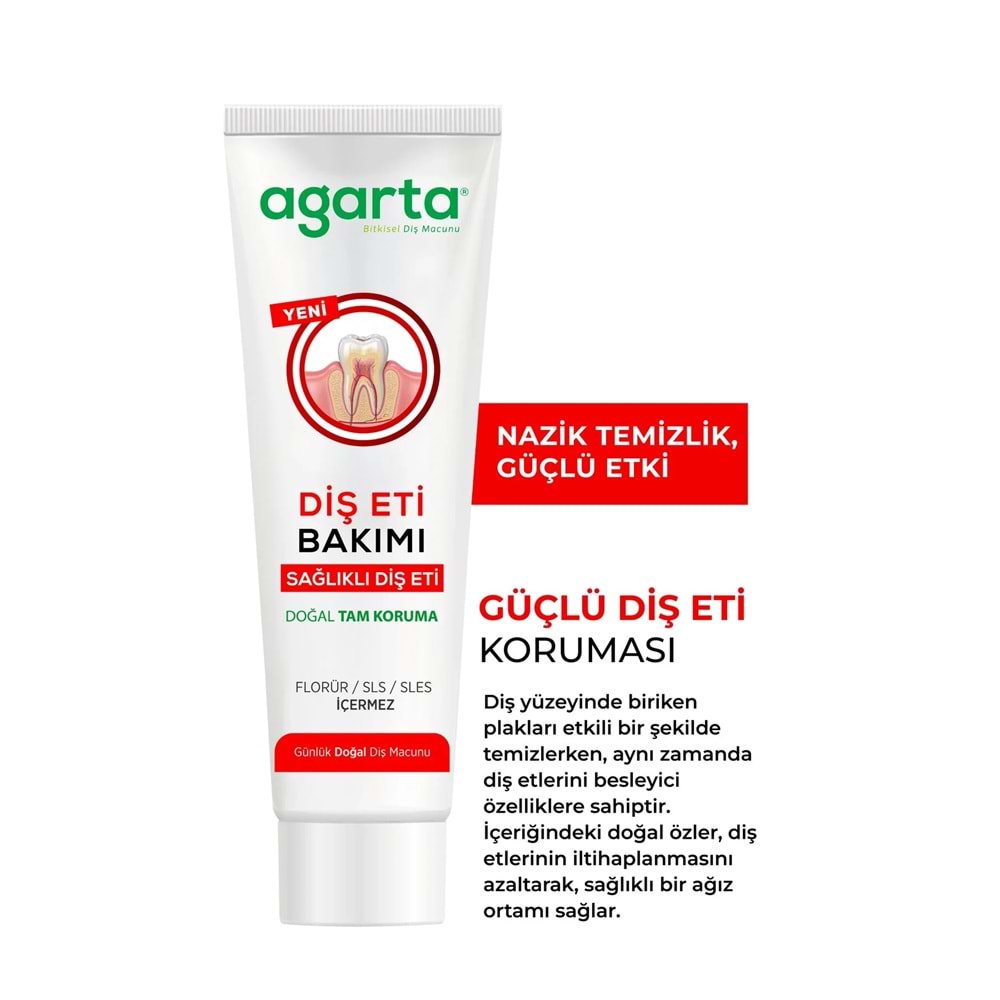 Agarta Doğal Tam koruma Diş Macunu 90 ML Diş Eti Bakımı & Hassasiyet -Ferahlık 90 ML (Karma 2Li Set)