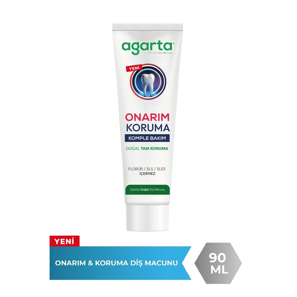 Agarta Doğal Tam koruma Diş Macunu 90 ML Hassasiyet -Ferahlık & Onarım -Koruma 90 ML (Karma 2Li Set)