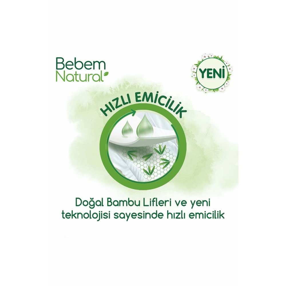 Bebem Bebek Bezi Natural 5 Beden 11-18 KG Junior 240 Adet Aylık Ultra Fırsat Pk