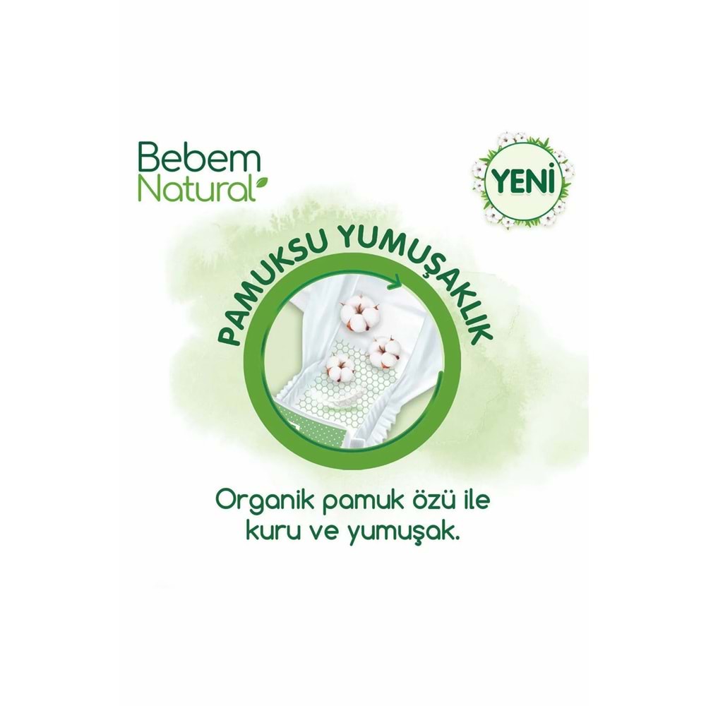 Bebem Bebek Bezi Natural 5 Beden 11-18 KG Junior 400 Adet MeGa Ultra Fırsat Pk