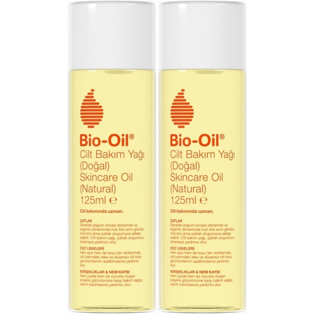 Bio-Oil %100 Natural Çatlak & Leke Karşıtı Nemlendirici Doğal Cilt Bakım Yağı 125ML (2 Li Set)