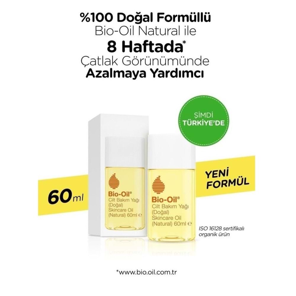 Bio-Oil %100 Natural Çatlak Karşıtı & Leke Karşıtı Nemlendirici Doğal Cilt Bakım Yağı 60ML (2Li Set)