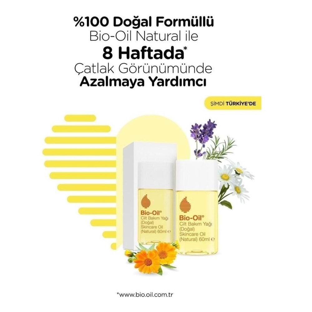 Bio-Oil %100 Natural Çatlak Karşıtı & Leke Karşıtı Nemlendirici Doğal Cilt Bakım Yağı 60ML (3Lü Set)
