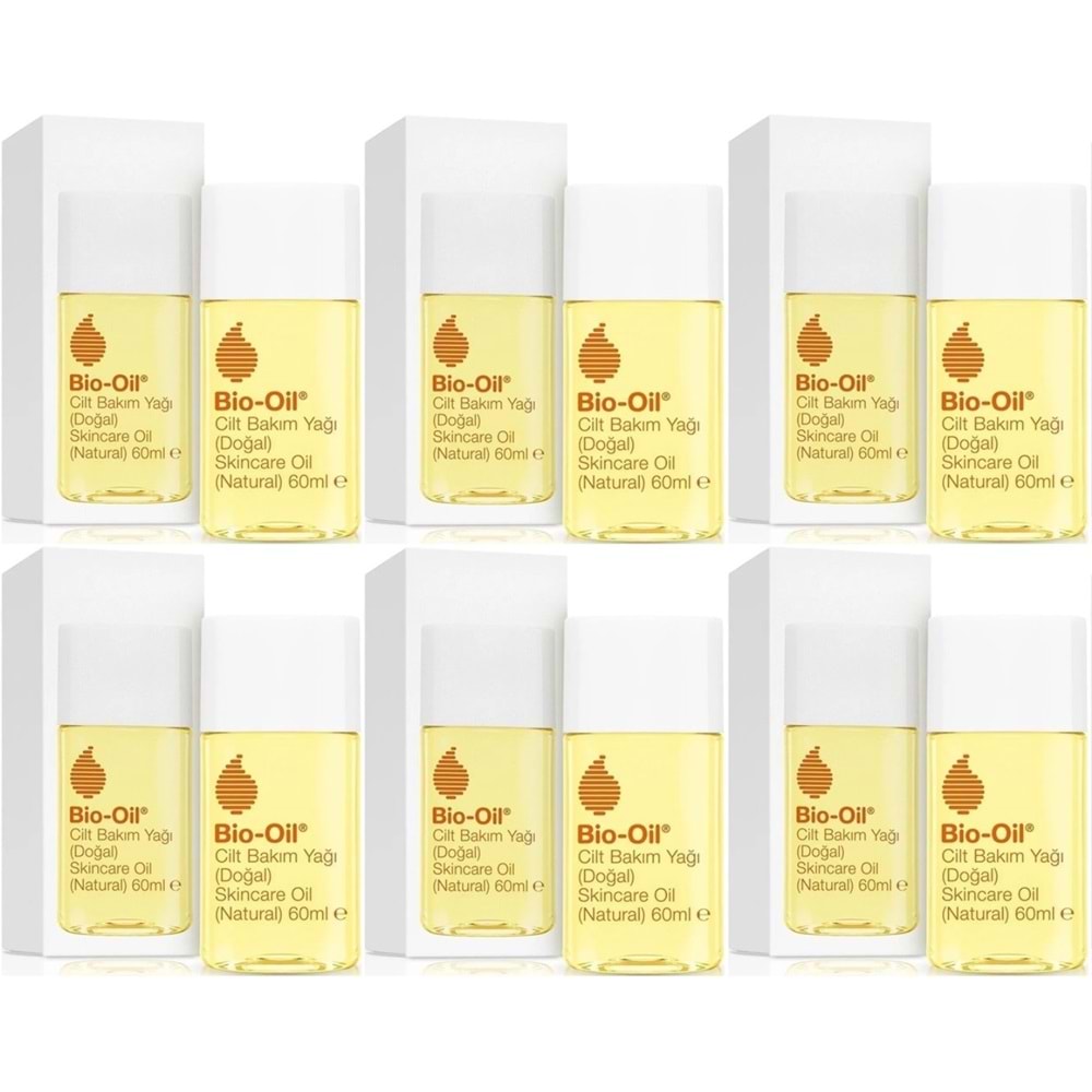 Bio-Oil %100 Natural Çatlak Karşıtı & Leke Karşıtı Nemlendirici Doğal Cilt Bakım Yağı 60ML (6Lı Set)