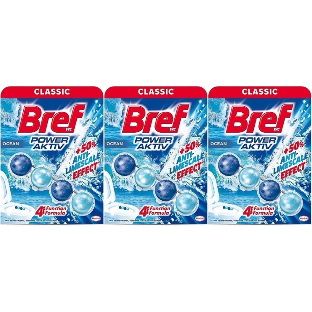 Bref Power Aktiv Klozet Bloğu Okyanus Kokulu (3 Lü Set) (3PK*1)