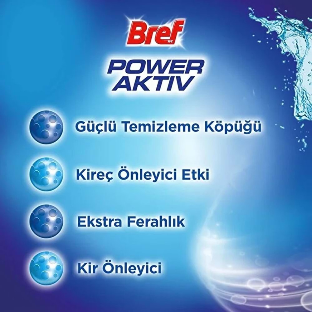 Bref Power Aktiv Klozet Bloğu Okyanus Kokulu (12 Li Set) (12PK*1)