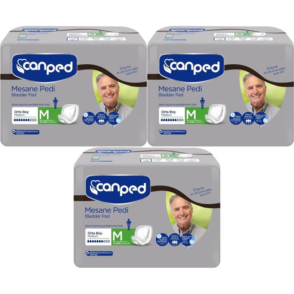 Canped Mesane Pedi Klasik Erkek M - Orta 36 Adet (3PK*12)
