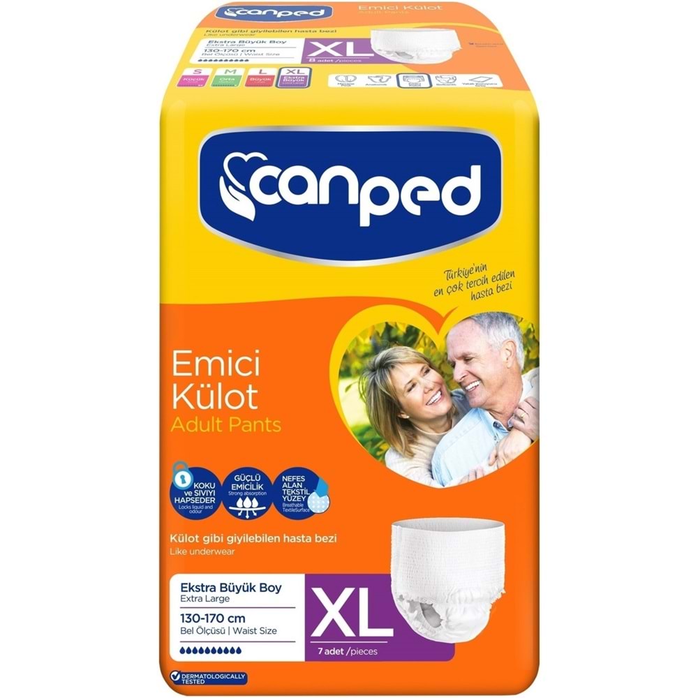 Canped Emici Külot Yetişkin Bezi XL-Extra Large Büyük Adet 21 (3PK*7)