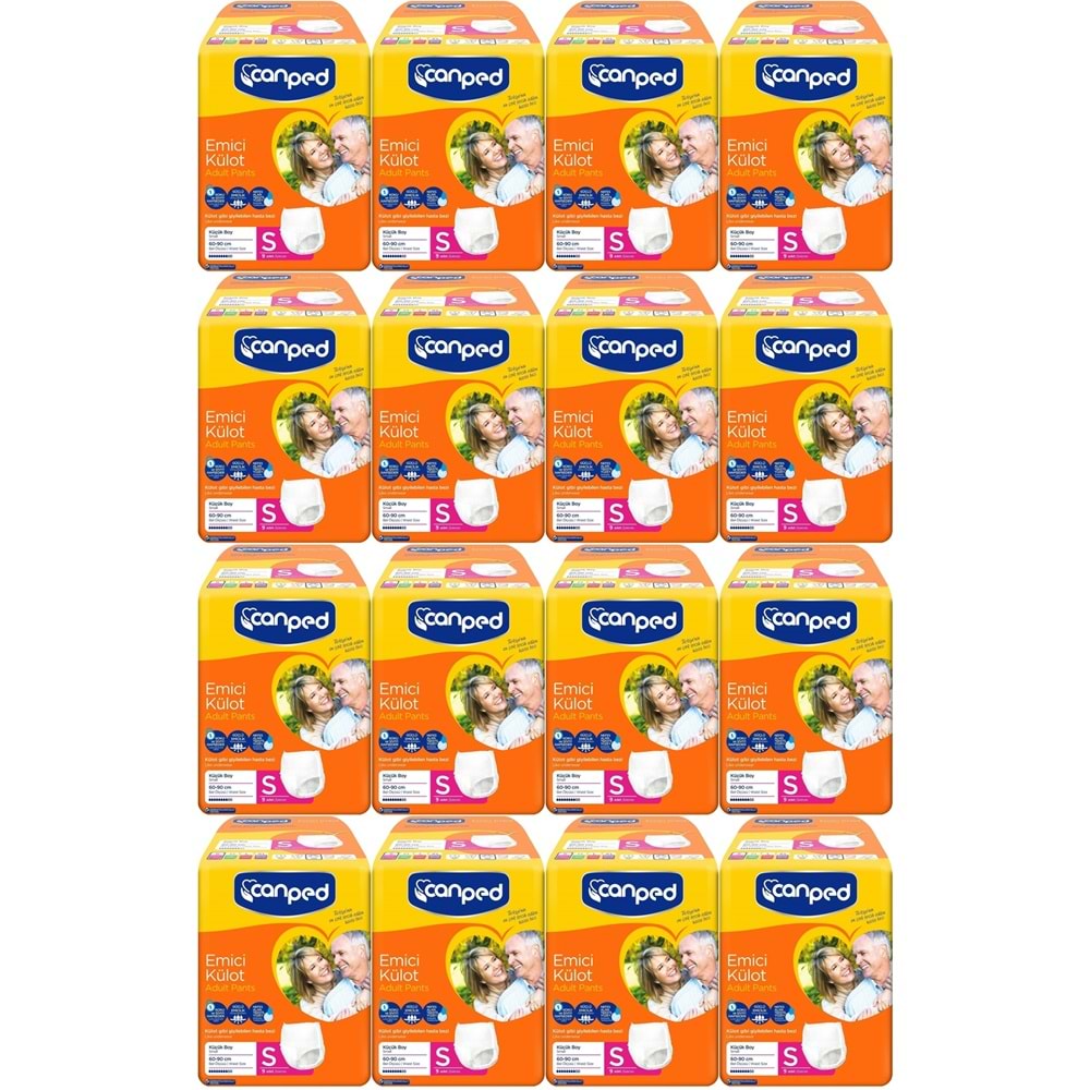 Canped Emici Külot Yetişkin Bezi S-Küçük Small 144 Adet (16PK*9)