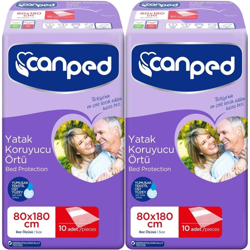 Canped Yetişkin Yatak Koruyucu Örtü Extra 80 x 180 CM (XL) 20 Adet