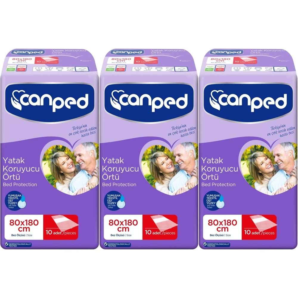 Canped Yetişkin Yatak Koruyucu Örtü Extra 80 x 180 CM (XL) 30 Adet