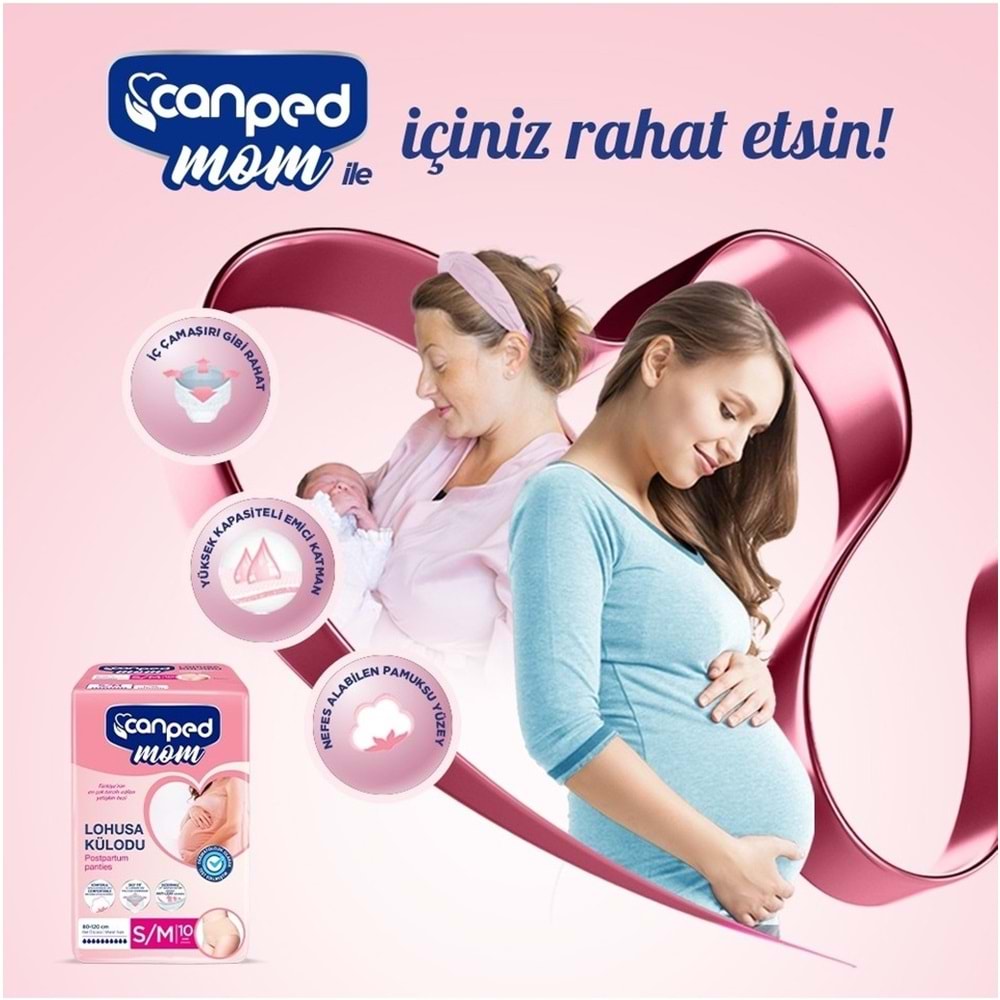 Canped Mom Lohusa Külodu - Külot Bez S - Small - Küçük / M - Medium - Orta 20 Adet (2PK*10)