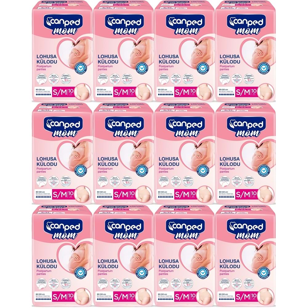 Canped Mom Lohusa Külodu - Külot Bez S - Small - Küçük / M - Medium - Orta 120 Adet (12PK*10)