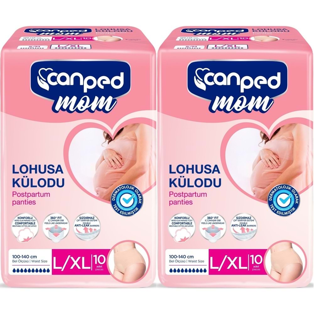 Canped Mom Lohusa Külodu - Külot Bez L - Large - Büyük / XL - Extra Large - 20 Adet (2PK*10)