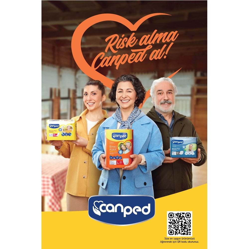 Canped Emici Külot Yetişkin Bezi L - Büyük - Large 72 Adet (3PK*24)